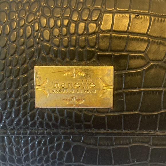 VGUC. Nanette Lenore simulated black alligator print trifold wallet. - Picture 3 of 16